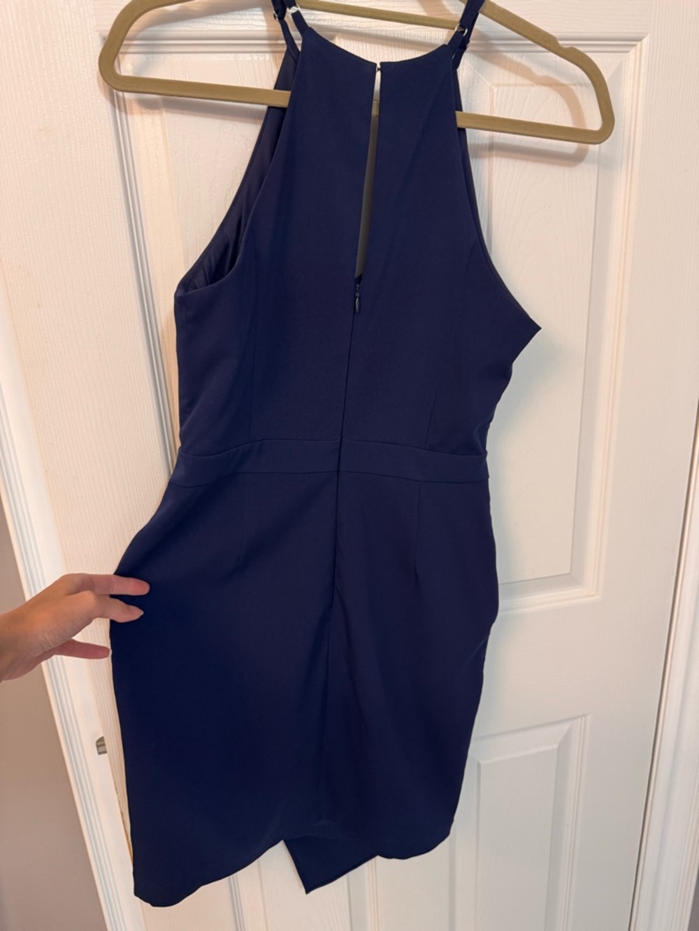 Adelyn Rae Navy Halter Mini Dress - Picture 3 of 3